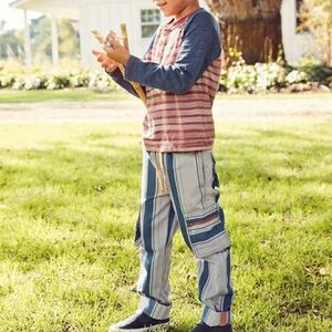 Matilda Jane Joanna Gaines striped cargo pants- NWTS- Sz 6